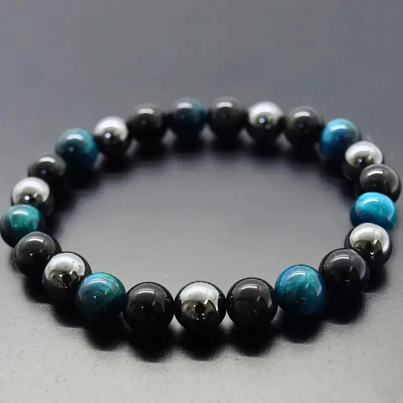 PULSERA DE PIEDRAS NATURALES TRIPLE PROTECCIÓN