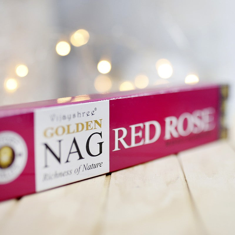 INCIENSO GOLDEN NAG - RED ROSE 15G