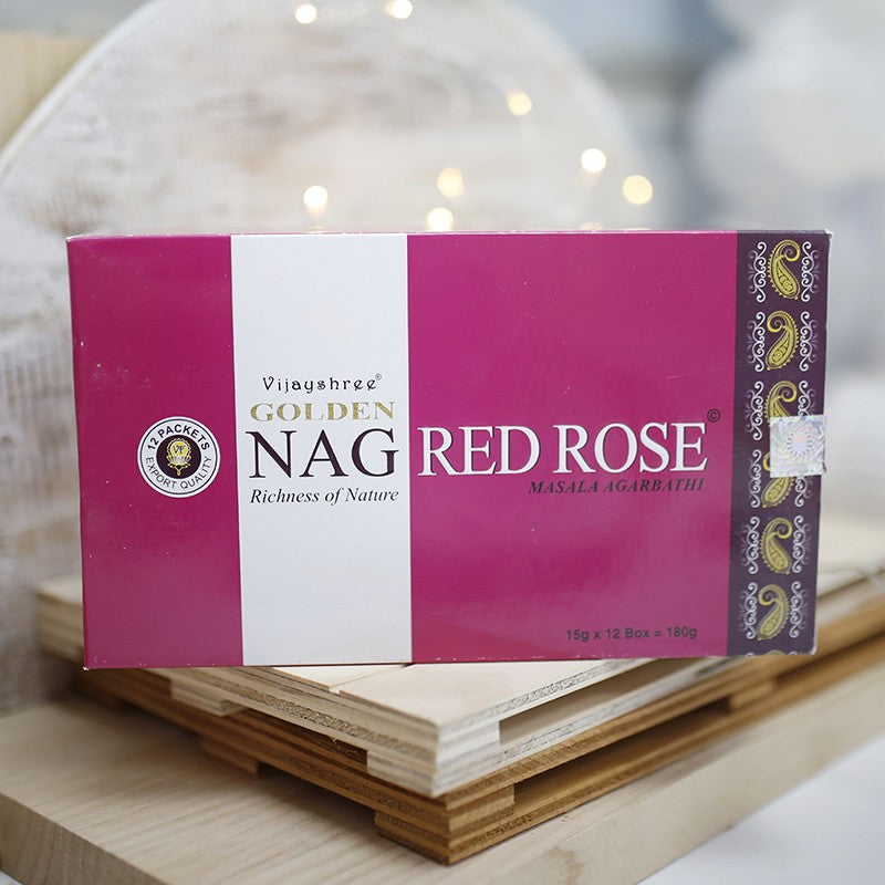 INCIENSO GOLDEN NAG - RED ROSE 15G