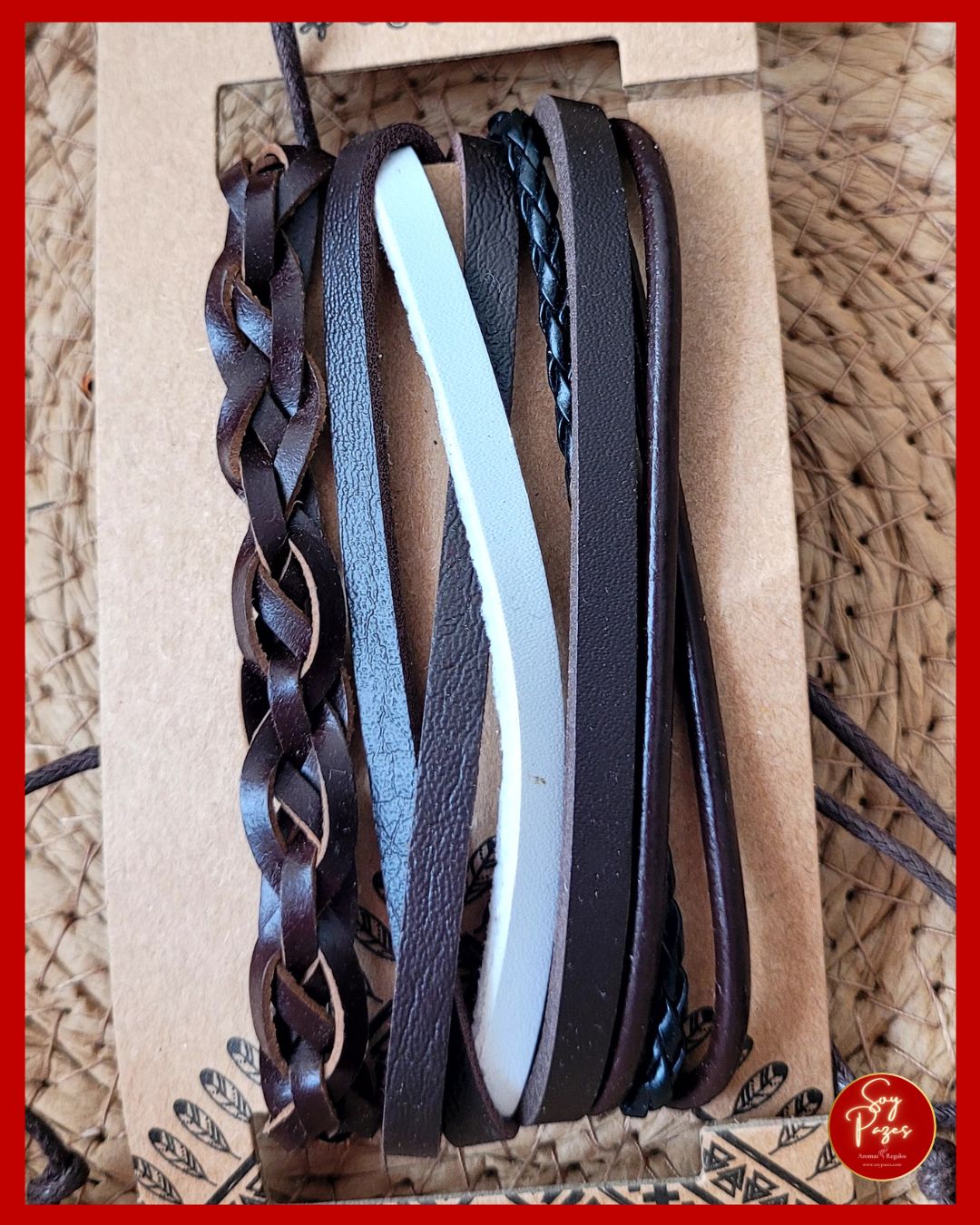 Pulseras de Hombre en set x 5 unidades - Metal Y Cuero