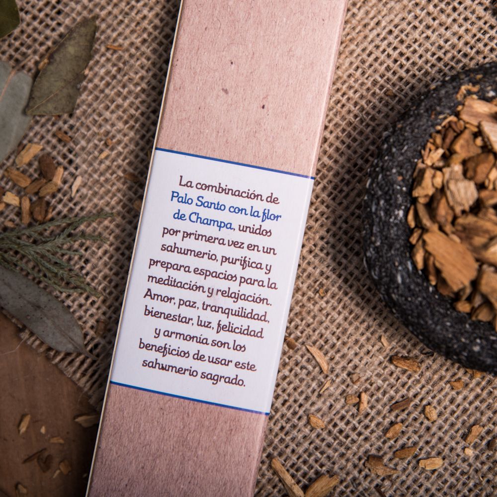 INCIENSO DE PALO SANTO NATURAL CHAMPA