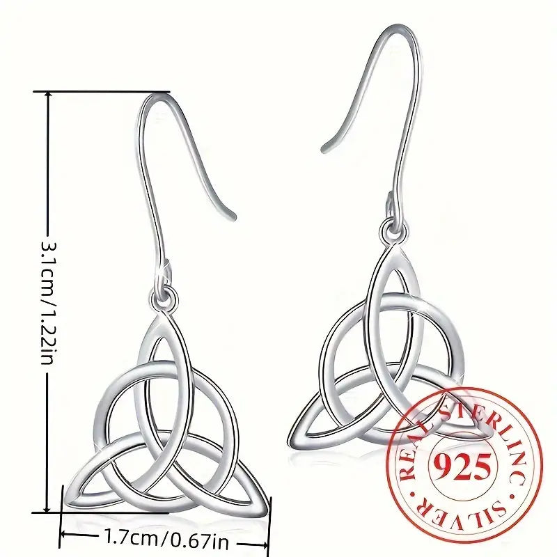 PENDIENTES NUDO DE BRUJA PLATA 925