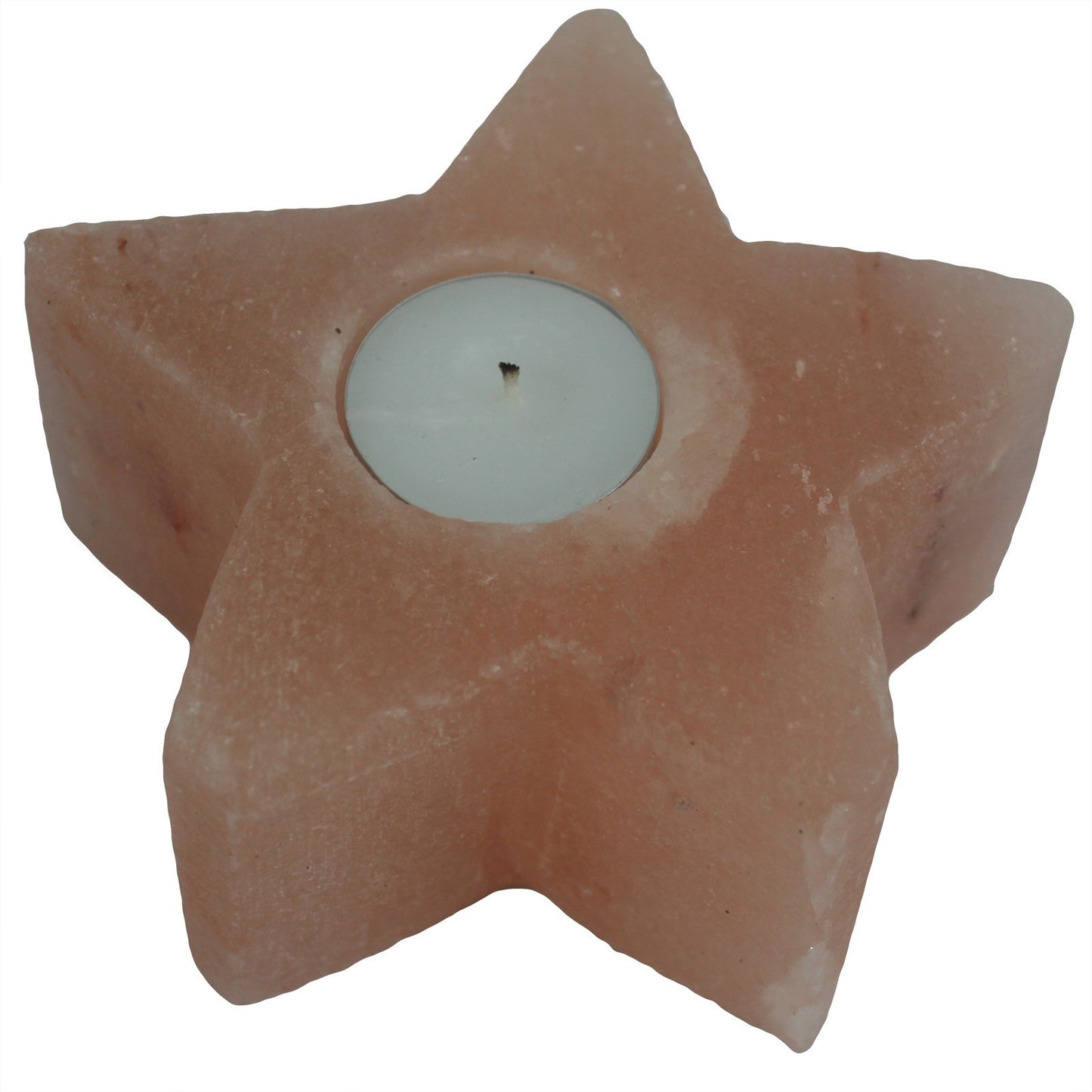 SOPORTE DE VELA DE SAL NATURAL ESTRELLA 1000gr
