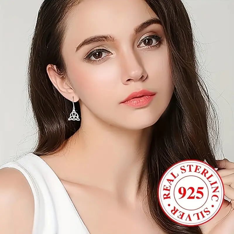 PENDIENTES NUDO DE BRUJA PLATA 925