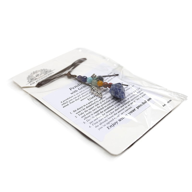 COLGANTE CHAKRA Y PÉNDULO SODALITA