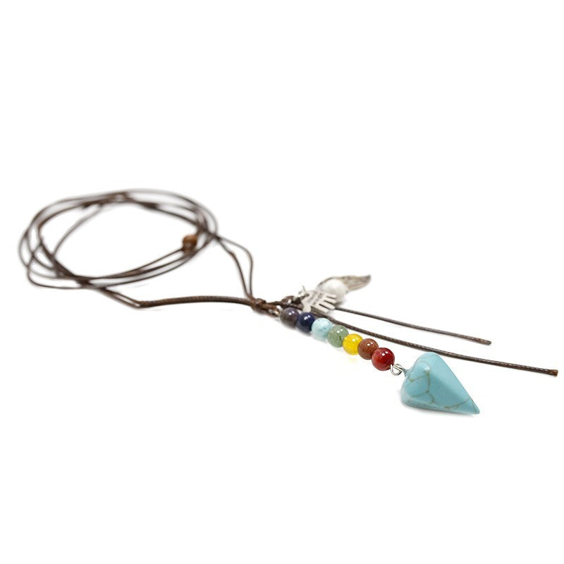 COLGANTE CHAKRA Y PÉNDULO TURQUESA