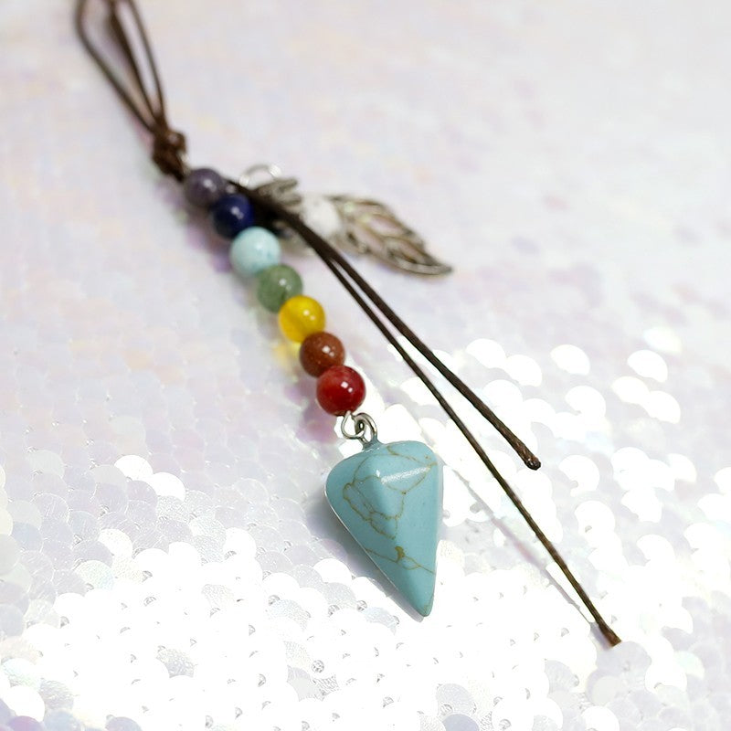 COLGANTE CHAKRA Y PÉNDULO TURQUESA