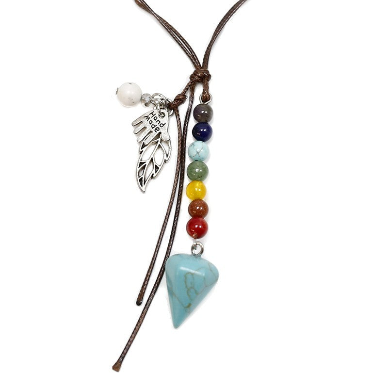 COLGANTE CHAKRA Y PÉNDULO TURQUESA
