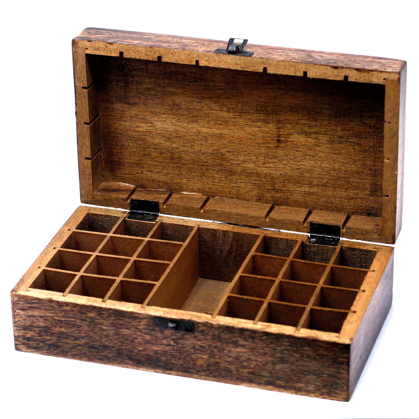 CAJA DE AROMATERAPIA DE MADERA CAPACIDAD PARA 24+1 UNIDADES
