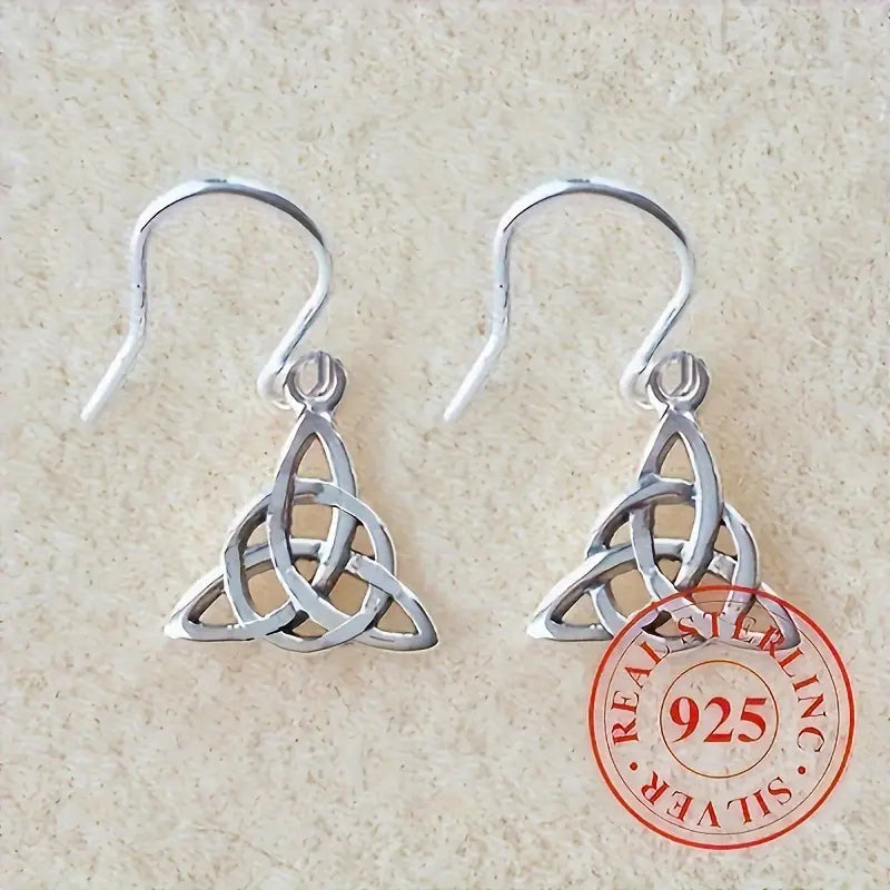 PENDIENTES NUDO DE BRUJA PLATA 925