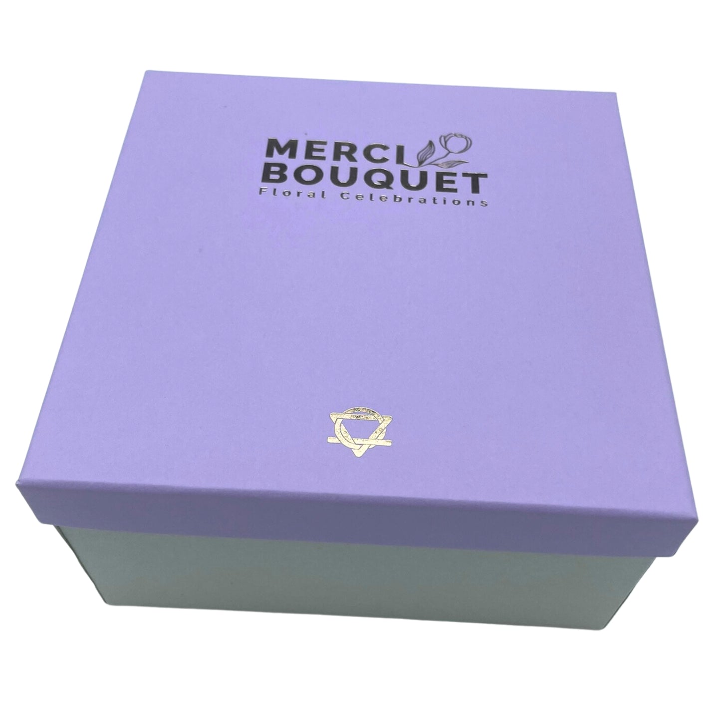 FLORES DE JABÓN - CAJA CUADRADA BENDICIONES DE BEBÉ AZUL