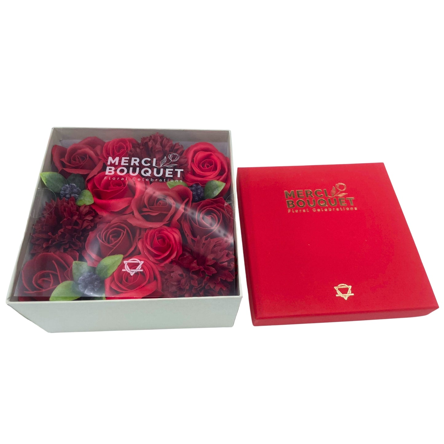FLORES DE JABÓN - CAJA CUADRADA ROSAS CLÁSICAS