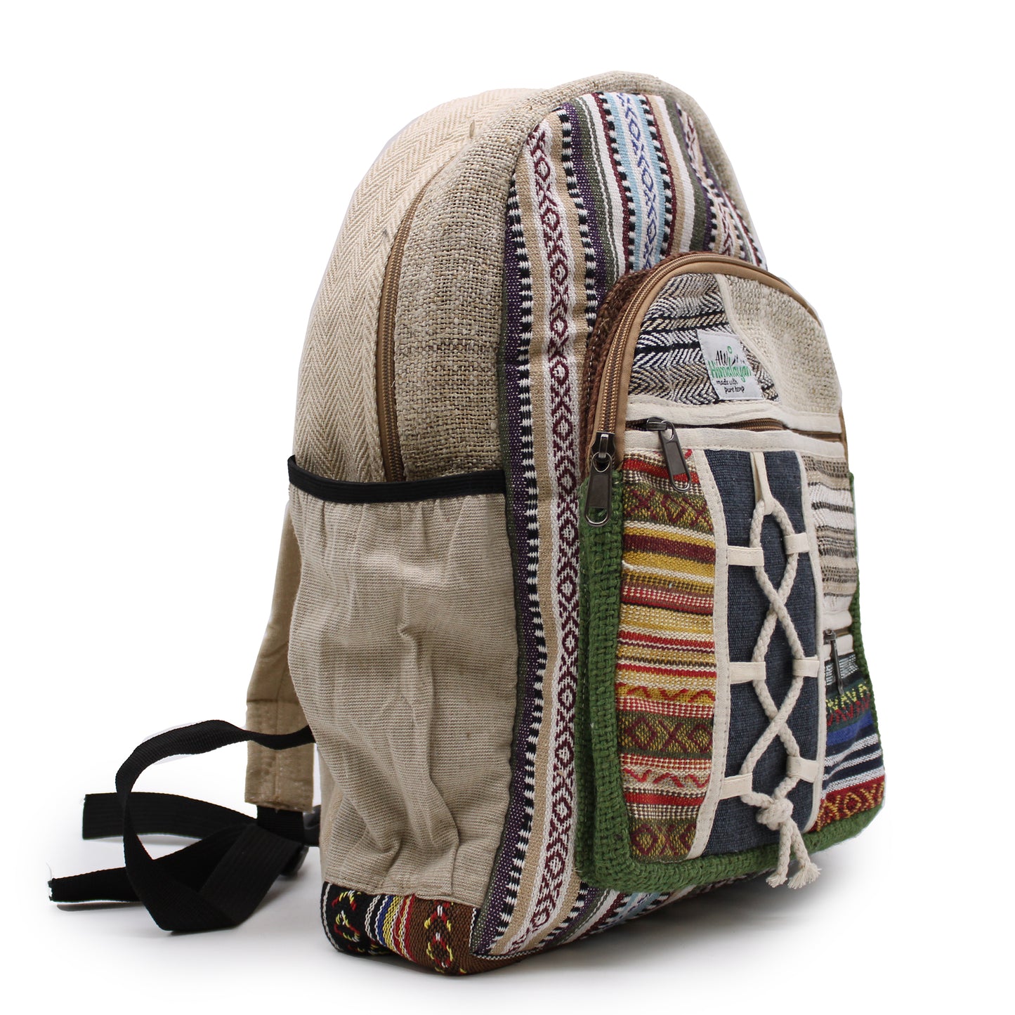 MOCHILA GRANDE DE CÁÑAMO ESTILO CUERDAS