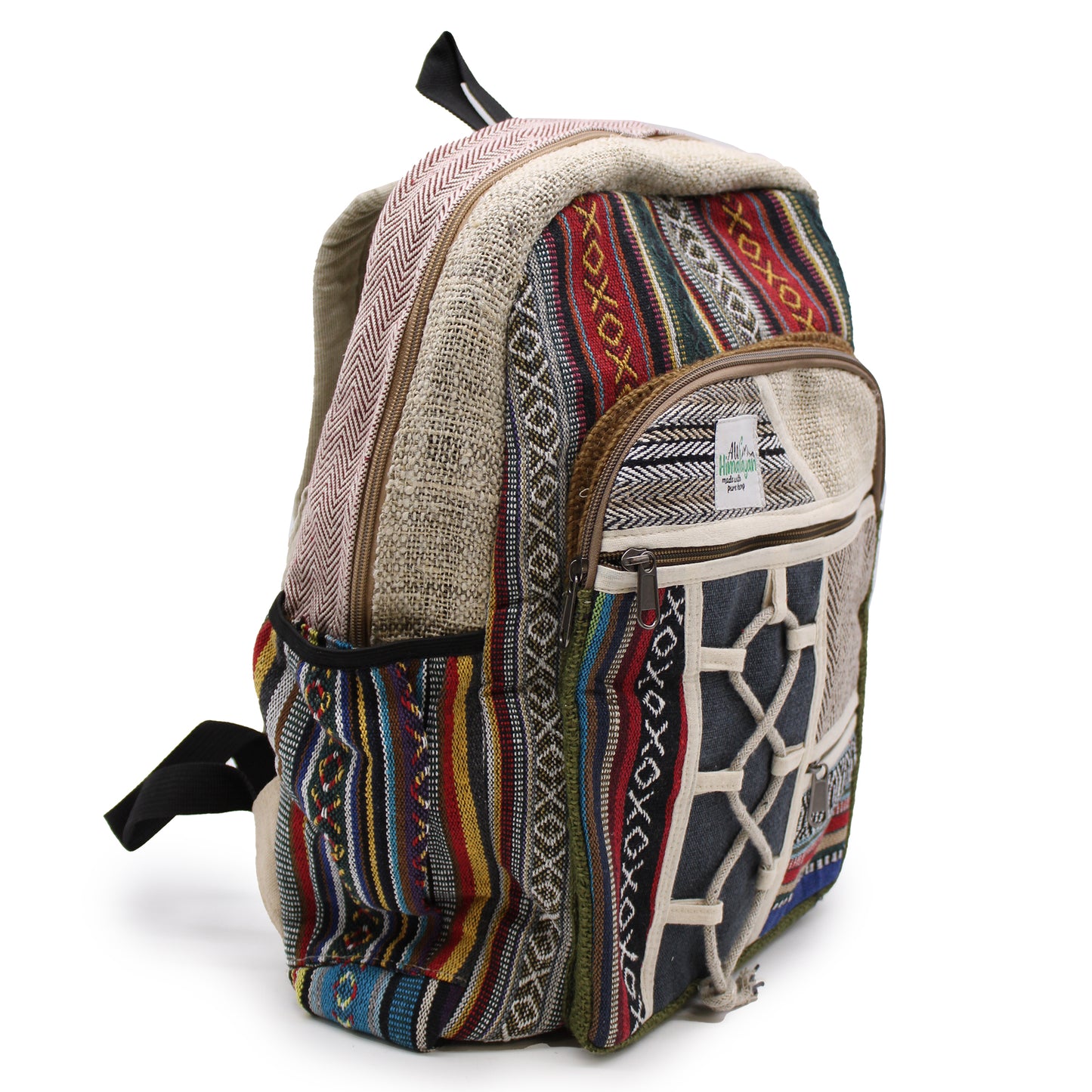 MOCHILA GRANDE DE CÁÑAMO ESTILO CUERDAS