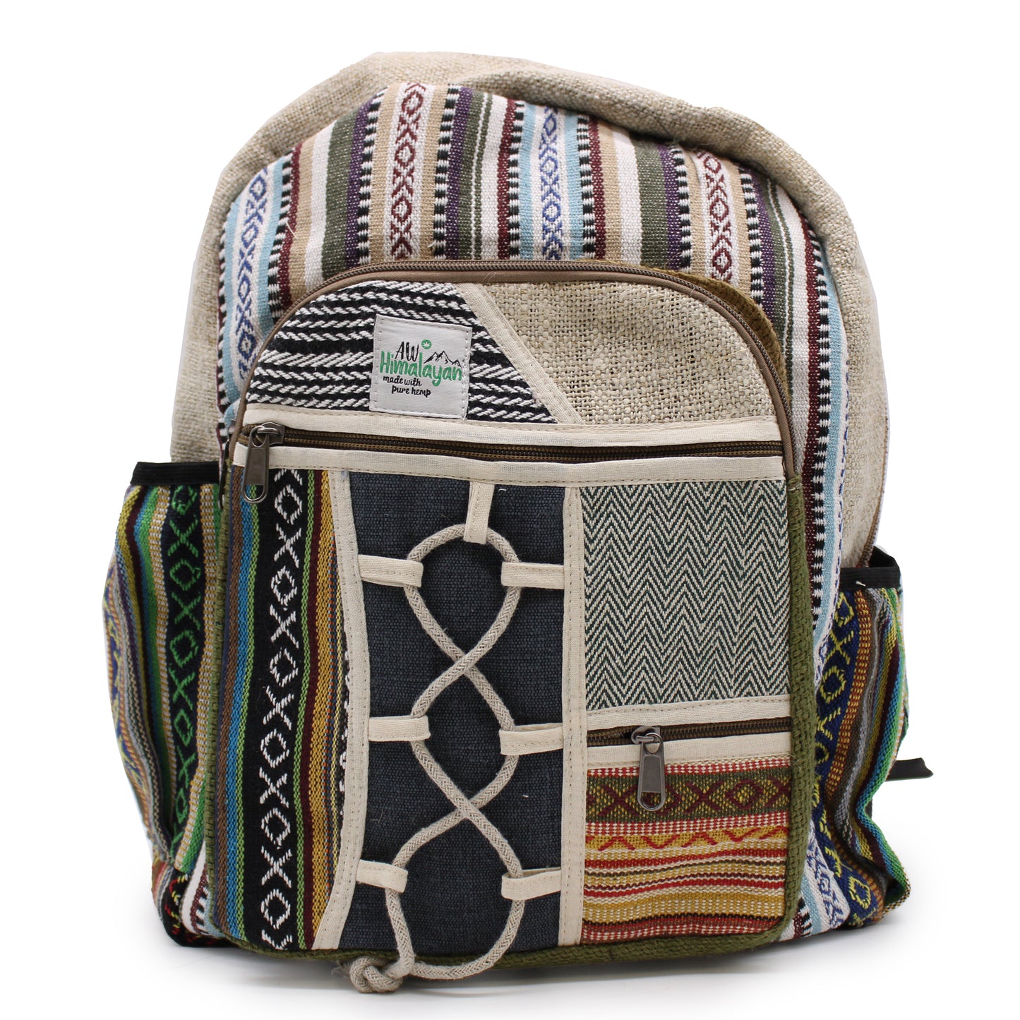 MOCHILA GRANDE DE CÁÑAMO ESTILO CUERDAS