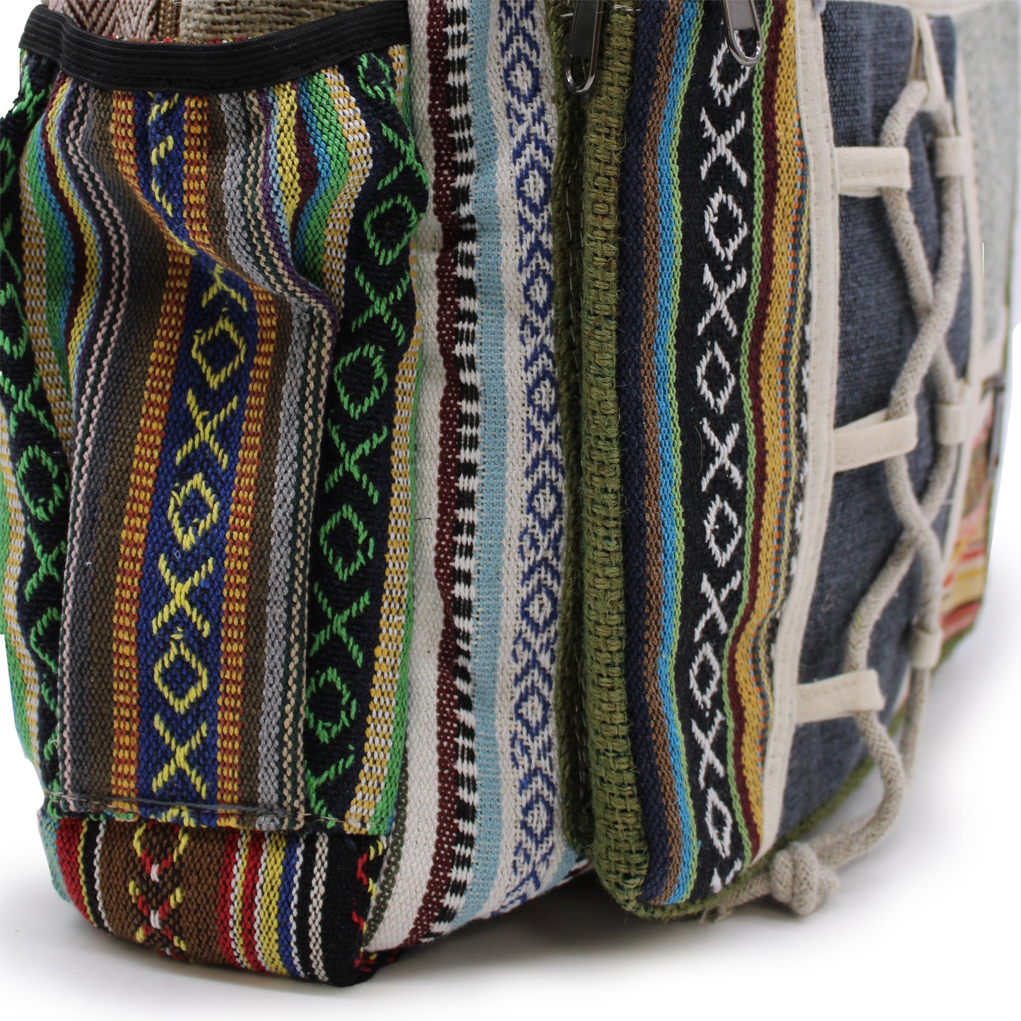 MOCHILA GRANDE DE CÁÑAMO ESTILO CUERDAS