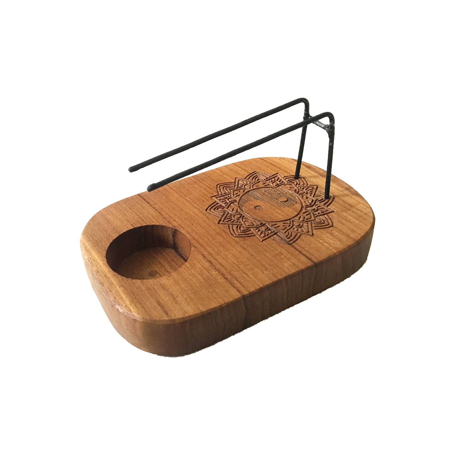 QUEMADOR PALO SANTO DISEÑO YIN&YAN - MADERA TECA