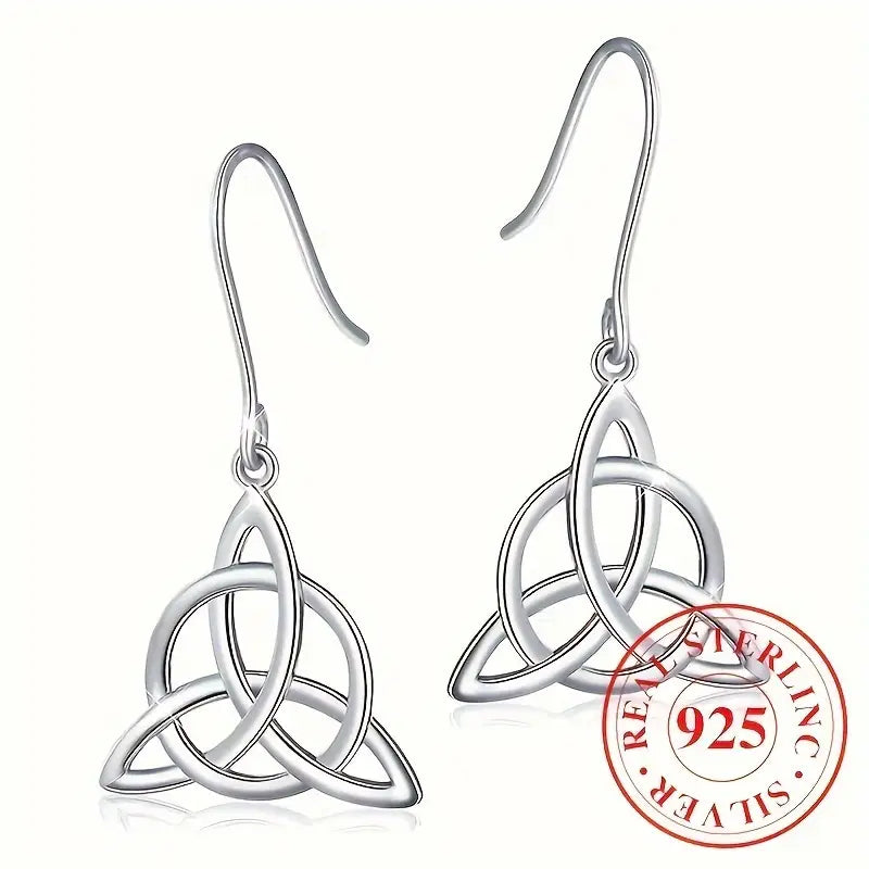 PENDIENTES NUDO DE BRUJA PLATA 925