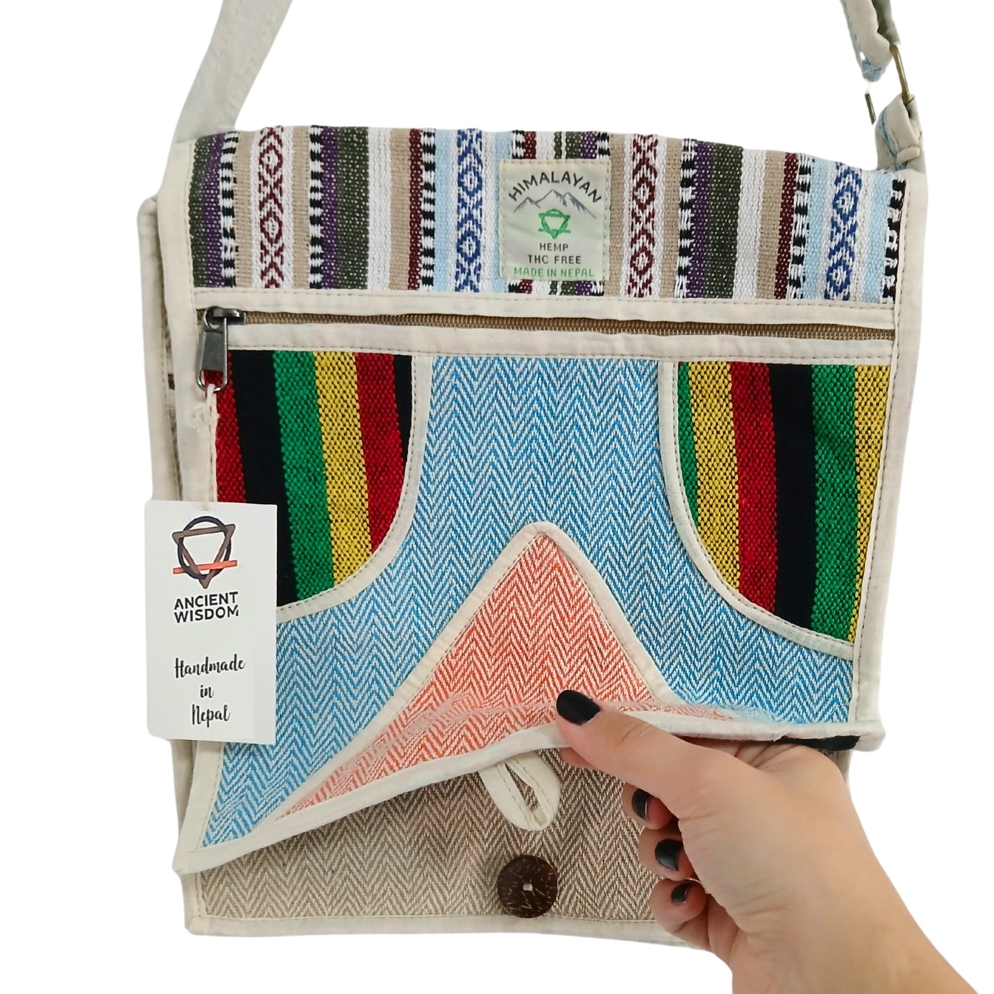 BOLSA PARA PORTÁTIL CAÑAMO Y ALGODÓN TRIÁNGULO