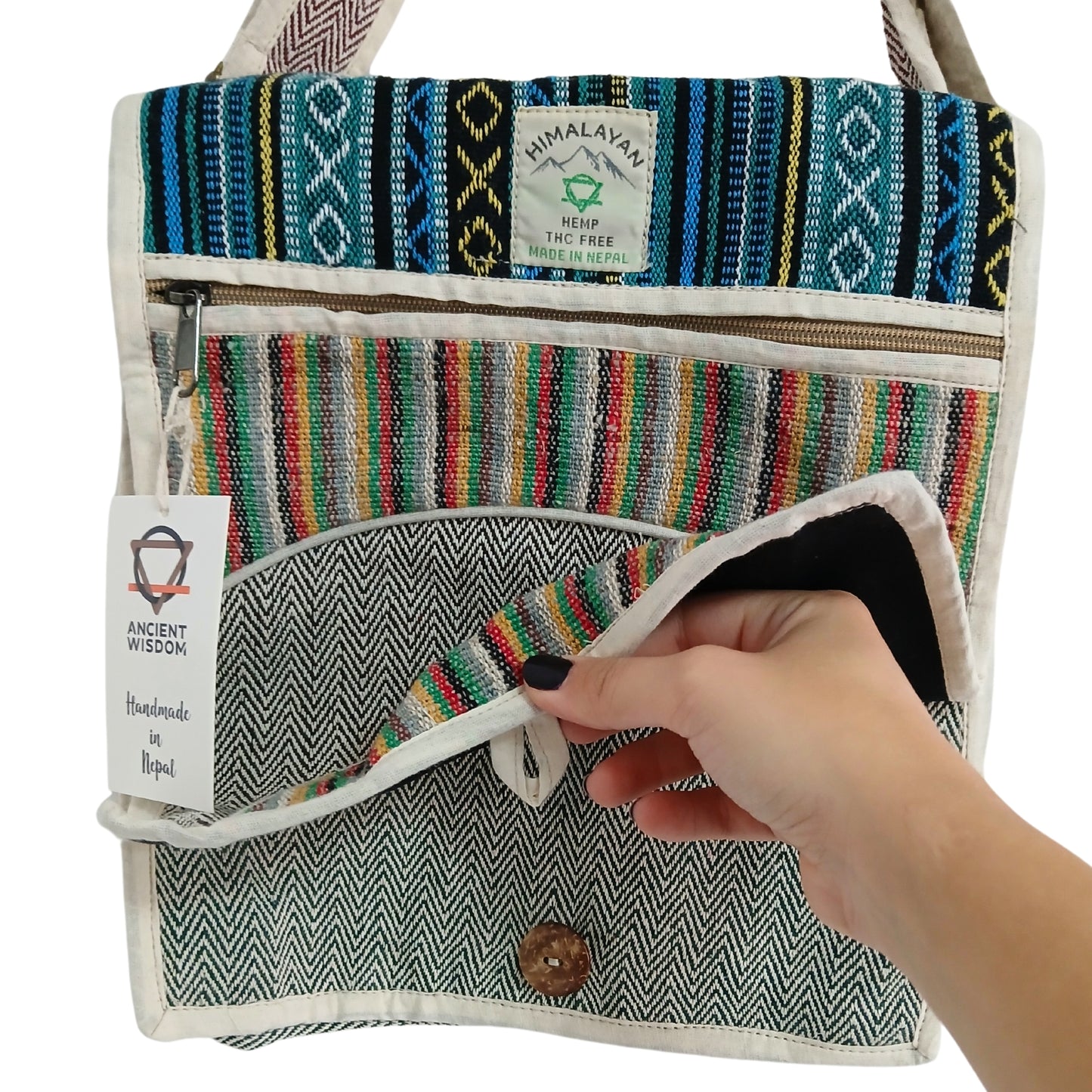 BOLSA PARA PORTÁTIL CAÑAMO Y ALGODÓN REFORZADA