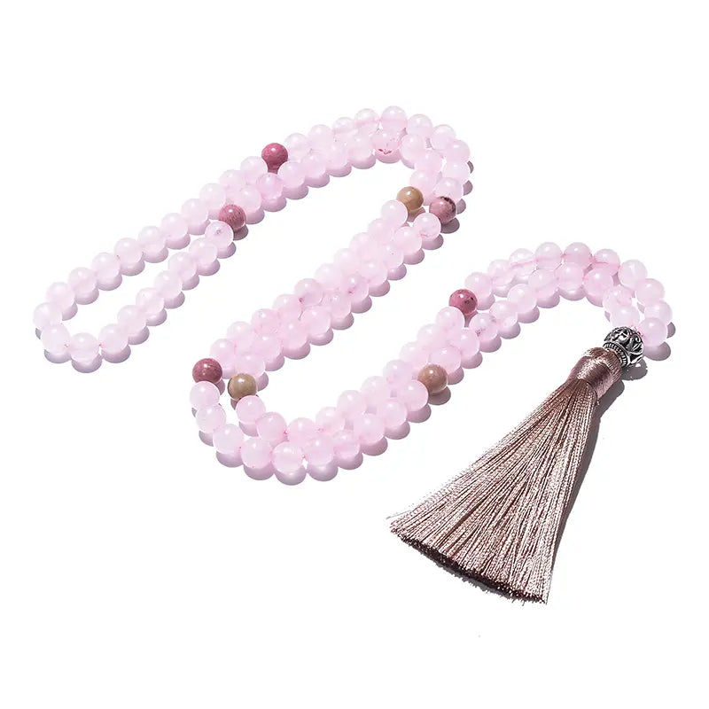 COLGANTE CORAZÓN DE CUARZO ROSA