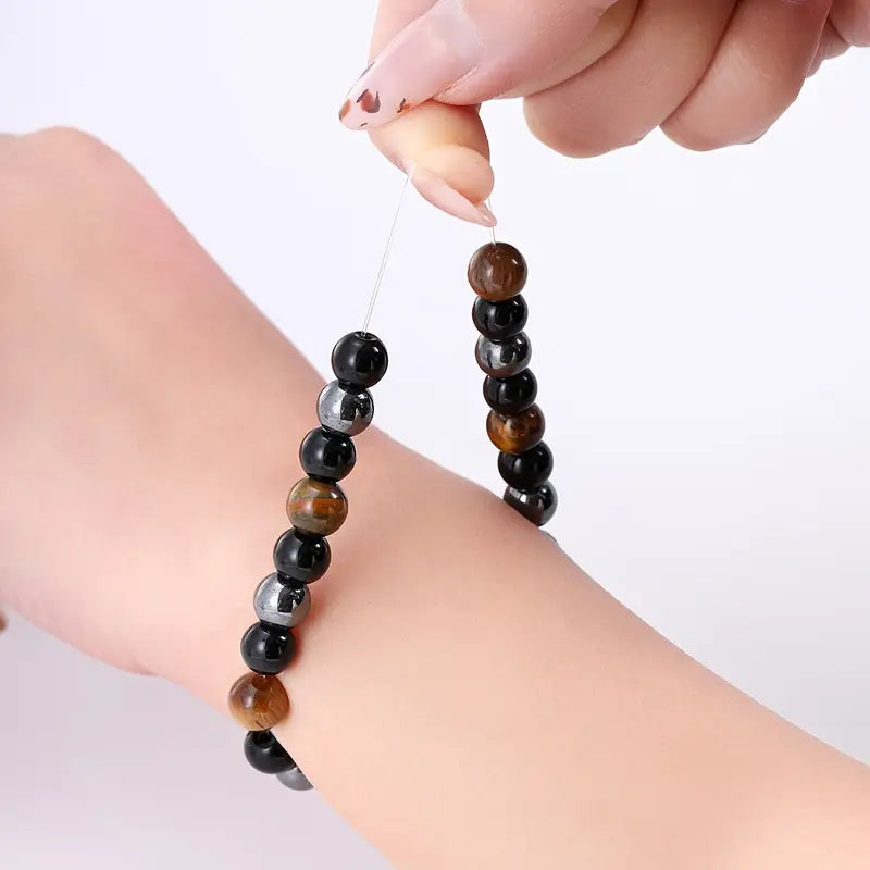 PULSERA DE PIEDRAS NATURALES TRIPLE PROTECCIÓN