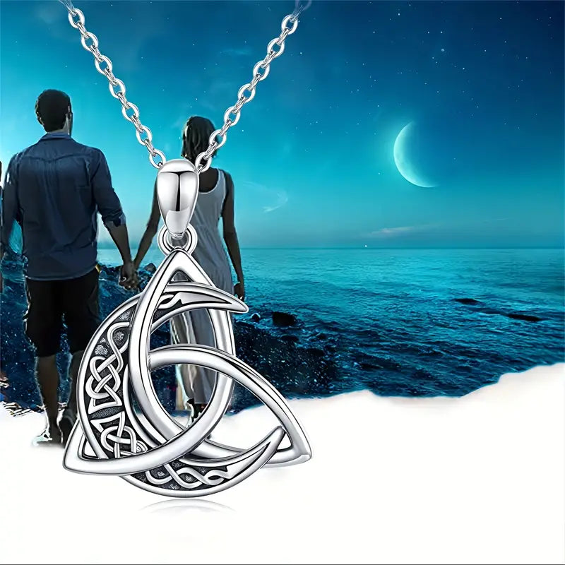 COLLAR DE LUNA CELTA ACERO INOX.