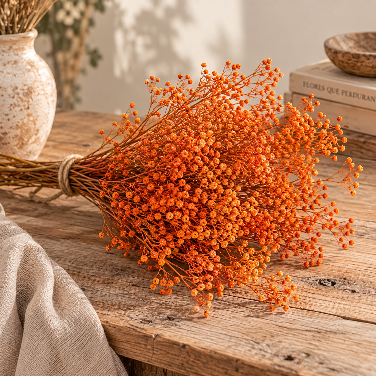 Gypsófila naranja preservada (paniculata)
