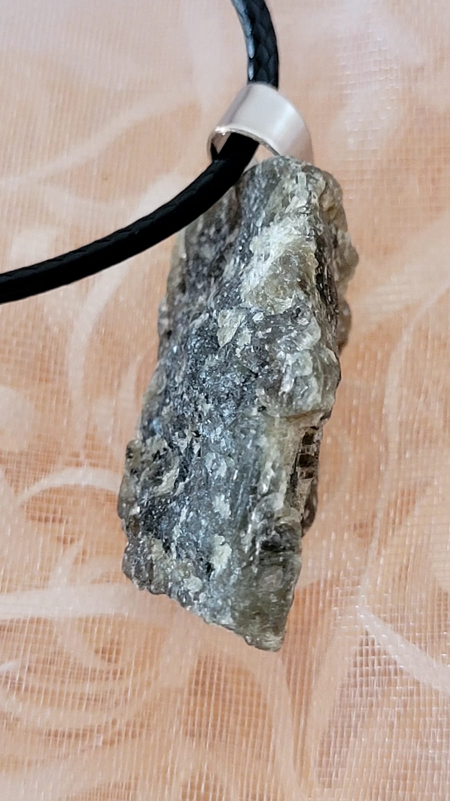 COLLAR DE PIEDRA NATURAL CUARZO AHUMADO