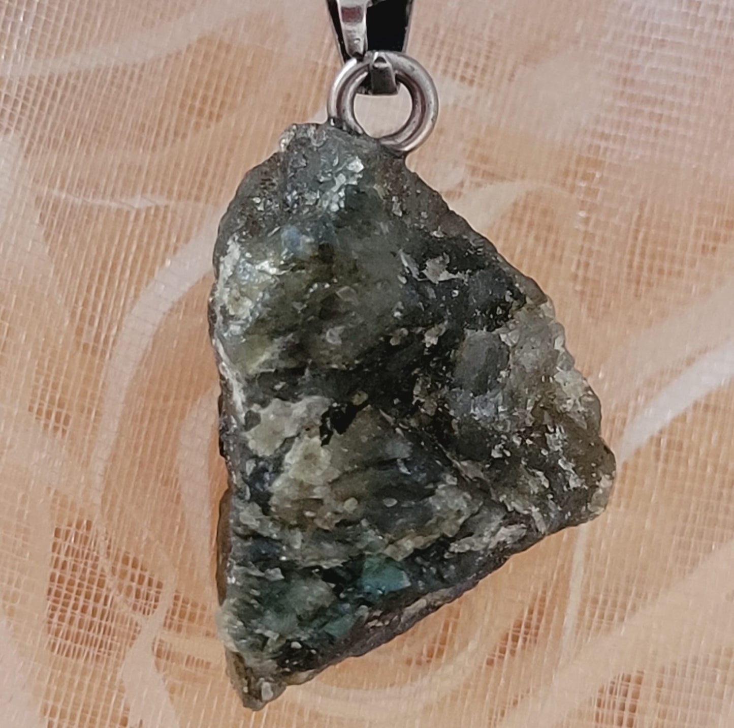 COLLAR DE PIEDRA NATURAL CUARZO AHUMADO