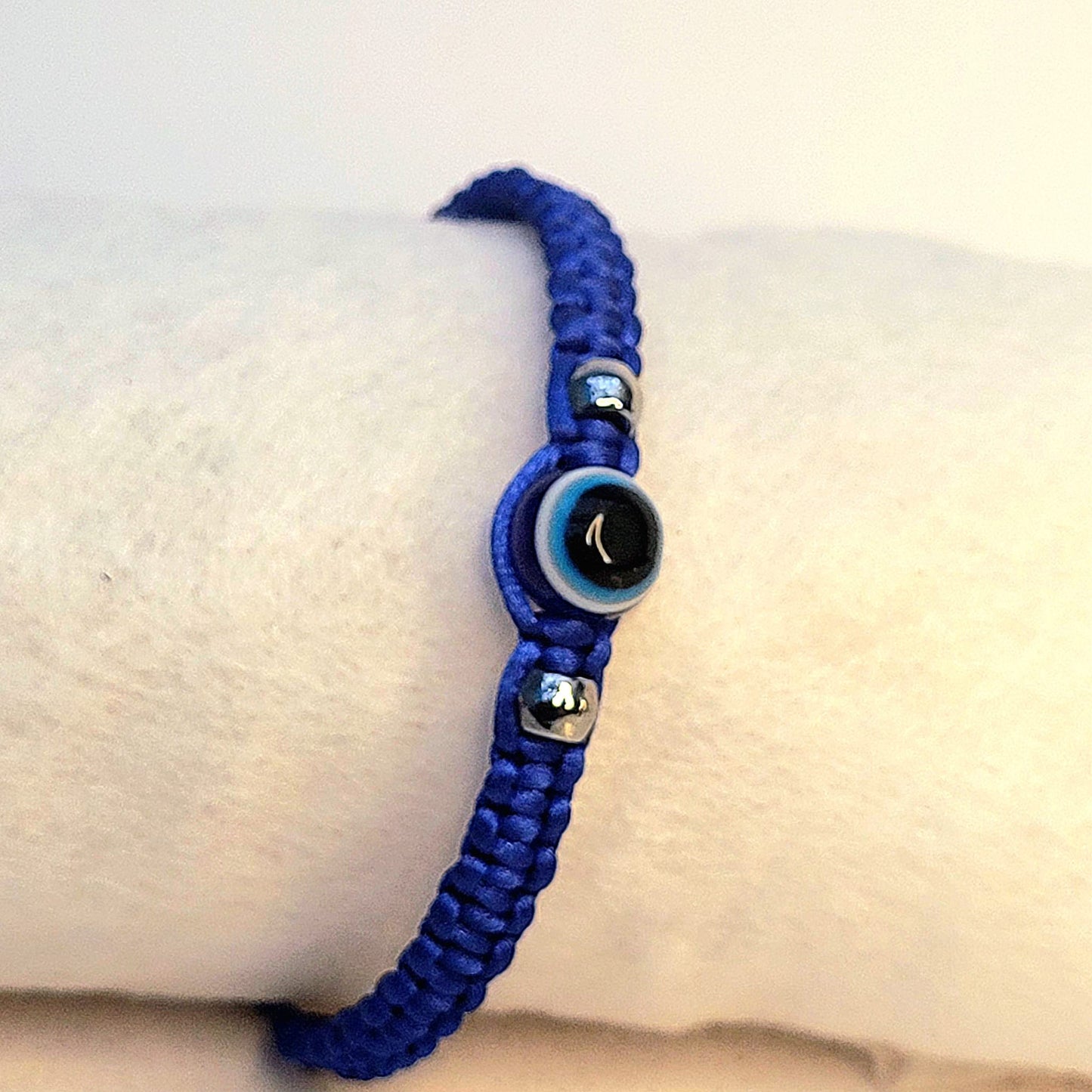 PULSERA TEJIDA ARTESANAL OJO TURCO