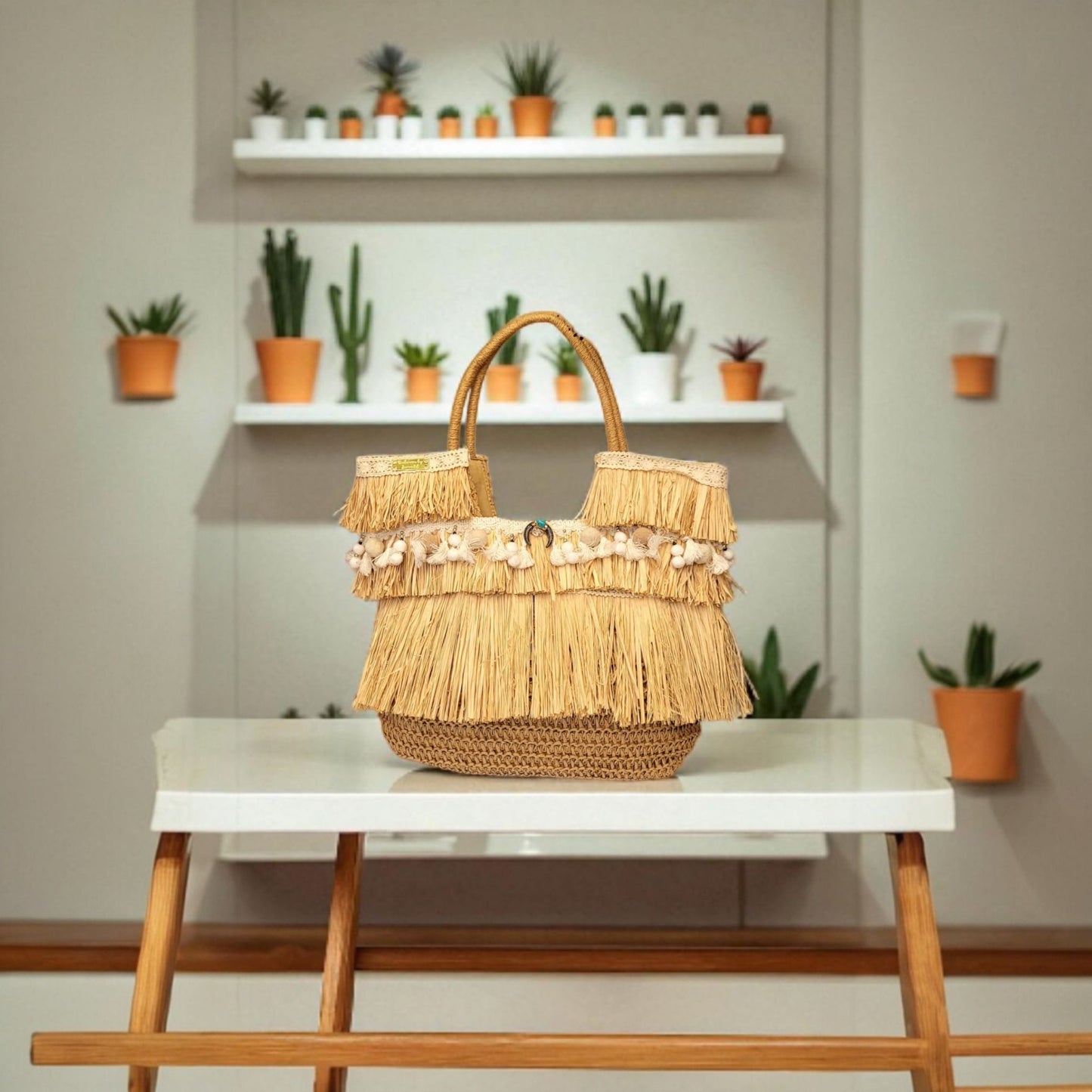 CESTA TEJIDA FLECOS DEL DESIERTO