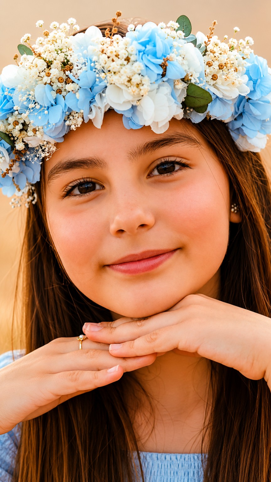Corona floral Cielo