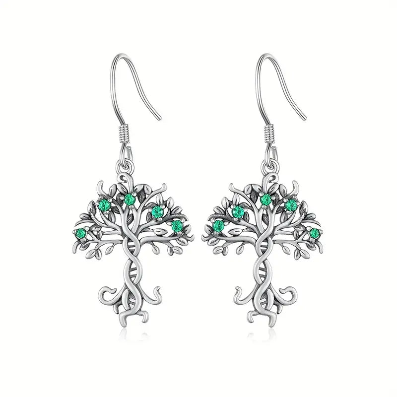 PENDIENTES ÀRBOL DE LA VIDA EN PLATA 925