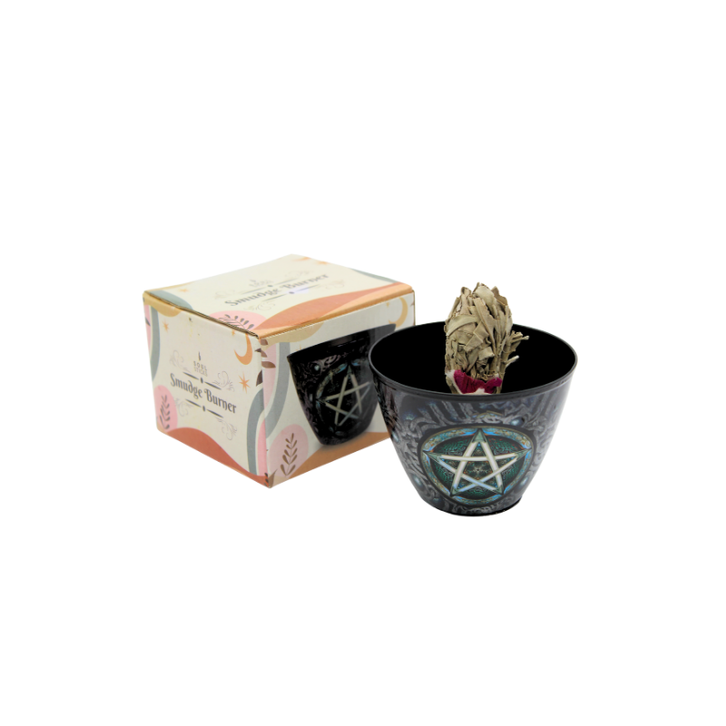 CUENCO METAL PARA SAHUMAR - PENTÁGONO