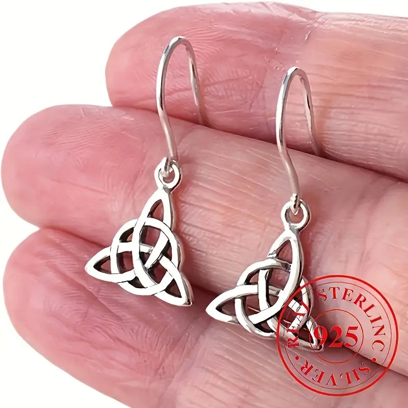 PENDIENTES NUDO DE BRUJA PLATA 925