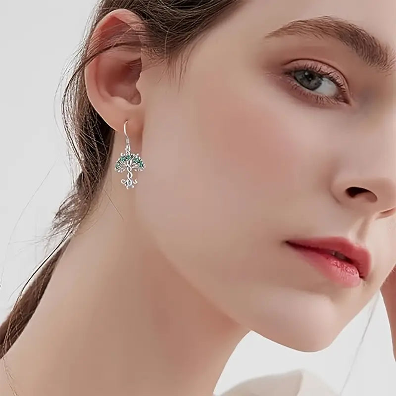 PENDIENTES ÀRBOL DE LA VIDA EN PLATA 925