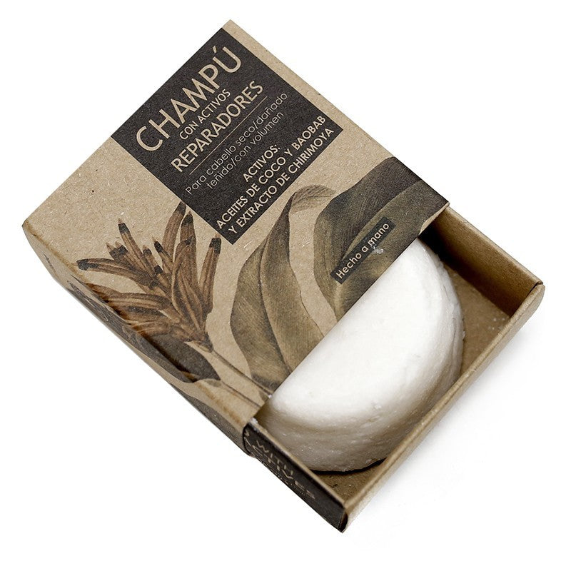 Champú sólido para cabello seco - con activos REPARADORES