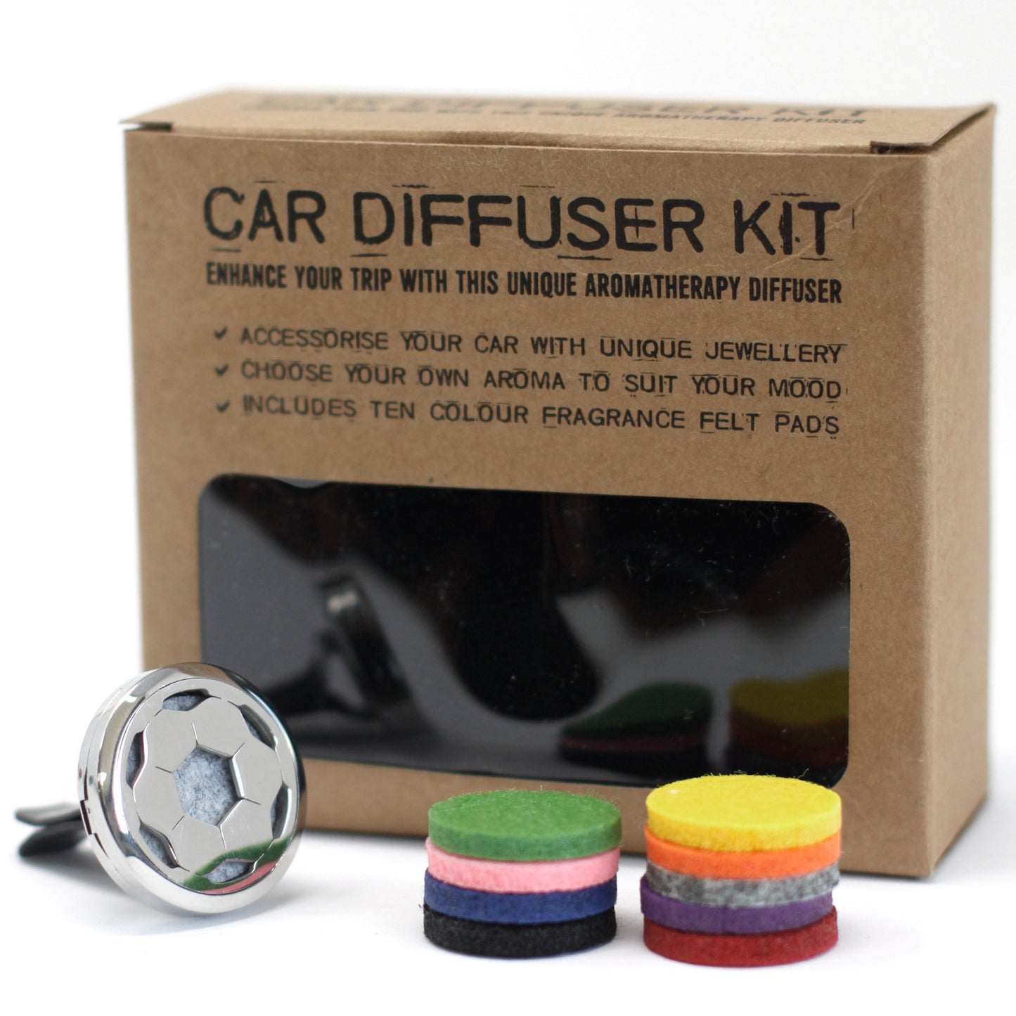 DIFUSORES DE ACEITES ESENCIALES PARA COCHE KIT CON 10 ALMOHADILLAS