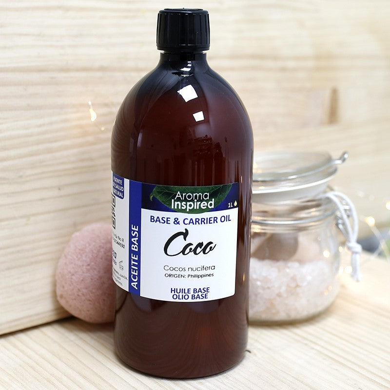 ACEITE COCO BOTE DE 1LITRO .Etiquetado resistente y bote con precinto de seguridad de color ámbar no translúcido protegiendo su contenido y propiedades de la luz solar.
