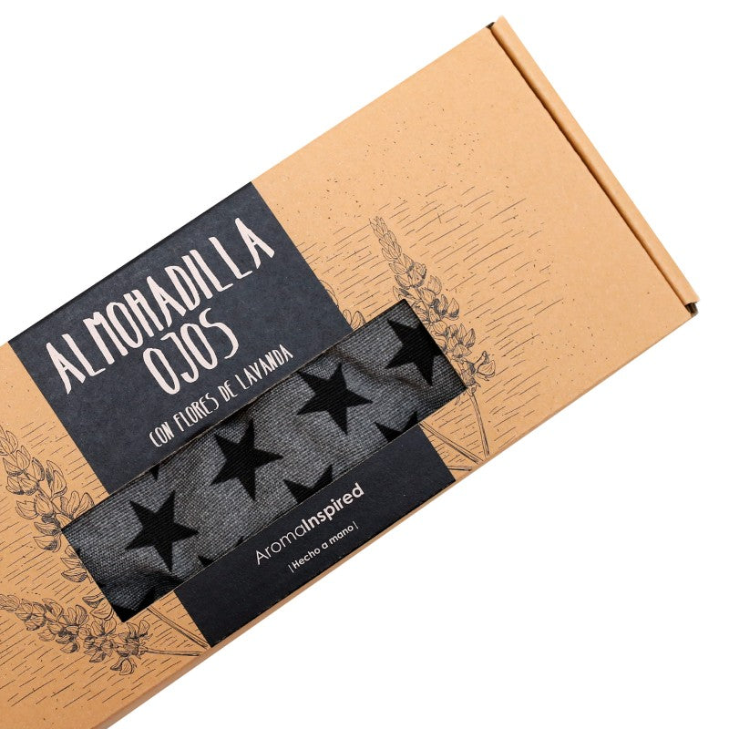 Almohadillas de ojos aromáticas de lavanda en caja