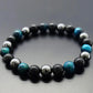 Pulsera de piedras naturales triple protección hematita-ojo de tigre azul-obsidian