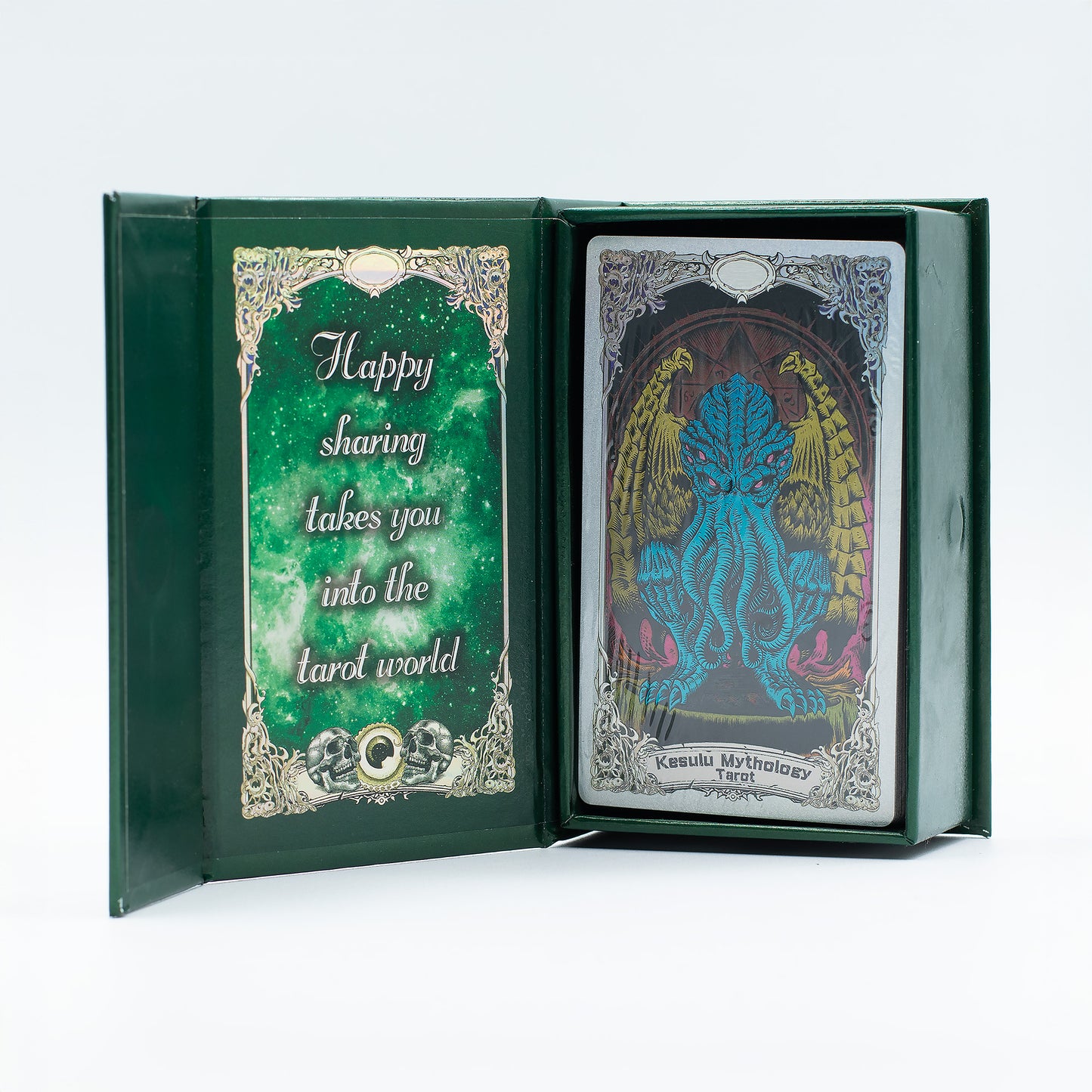 Cartas de tarot verdes · Mitología Kesulu con folleto