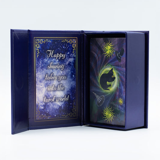 Cartas de tarot moradas · Tarot de la bruja con folleto