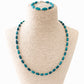 Conjunto Collar (50 cm) y Pulsera (17 cm) - Turquesa Nepalí