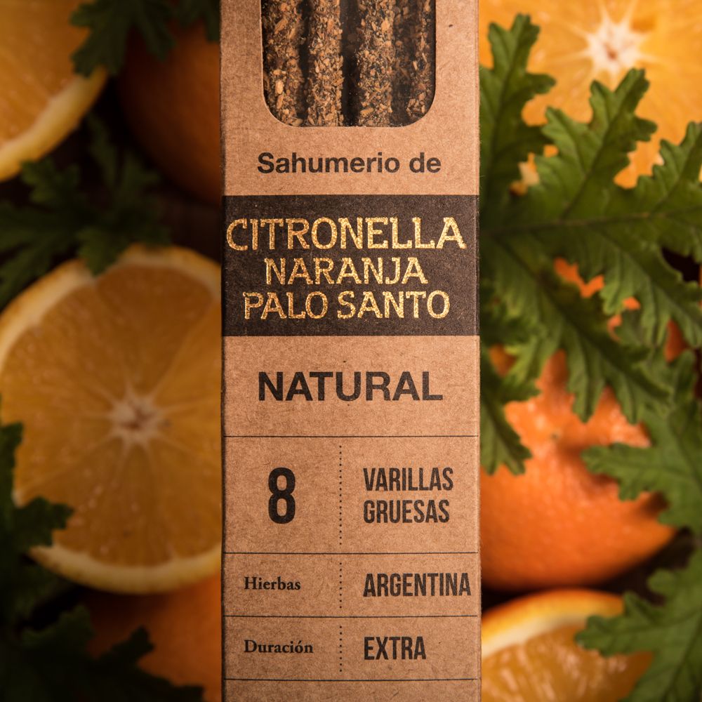 INCIENSO CITRONELA NARANJA Y PALO SANTO