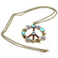 COLLAR DE FLORES Y SÍMBOLO DE PAZ