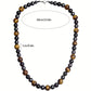COLLAR DE OBSIDIANA Y OJO DE TIGRE
