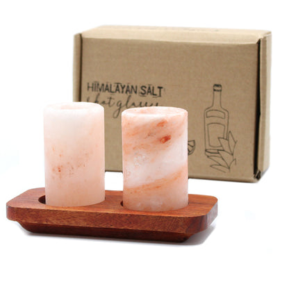 JUEGO DE VASOS DE CHUPITO DE SAL DE HIMALAYA