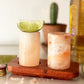 JUEGO DE VASOS DE CHUPITO DE SAL DE HIMALAYA